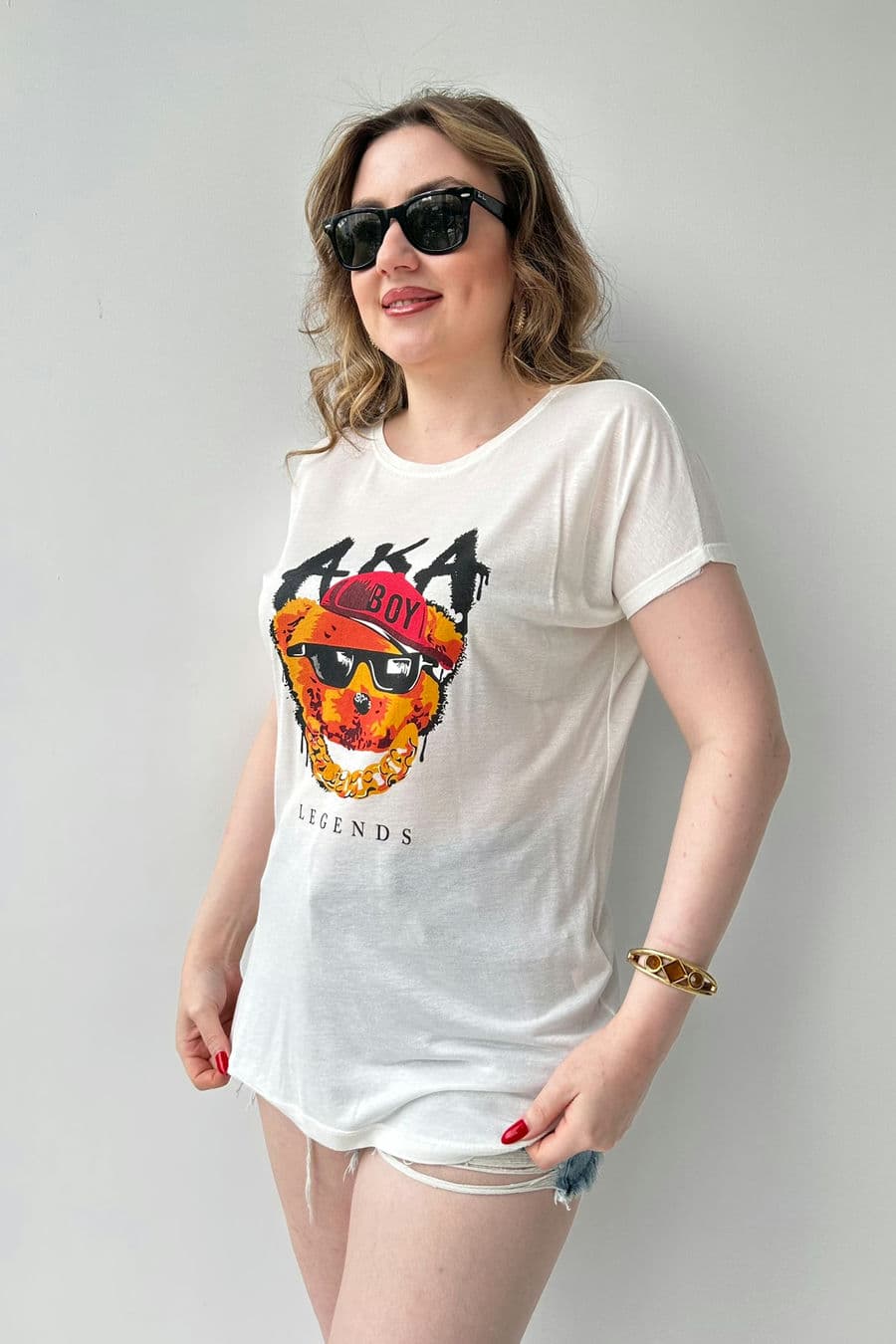 Aka T-shirt Krem