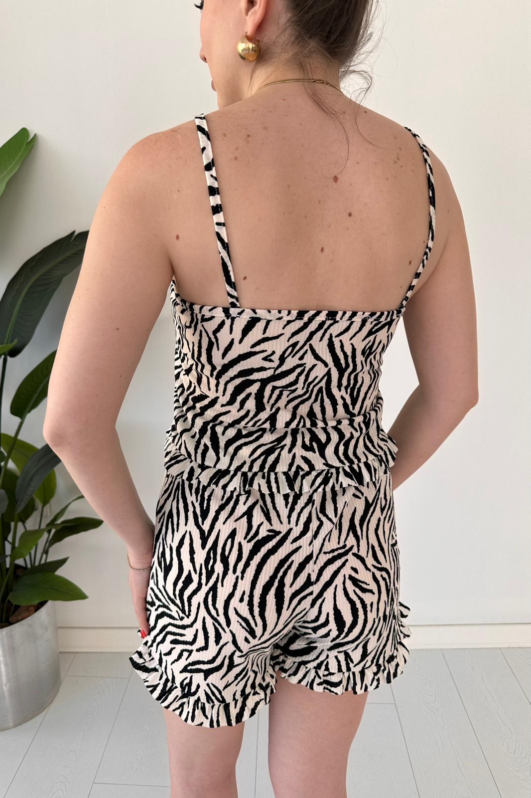 Desenli Pijama Takımı Zebra - Thumbnail