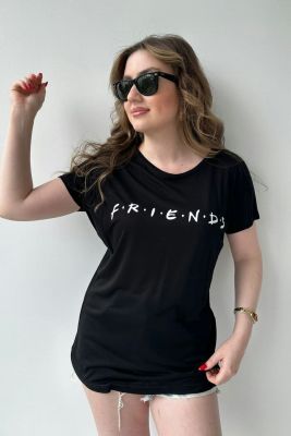 Friends T-shirt Siyah - Thumbnail