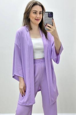 Gofre İkili Takım Lila Lila - Thumbnail