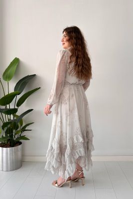 Rüya Şifon Elbise Gri - Thumbnail